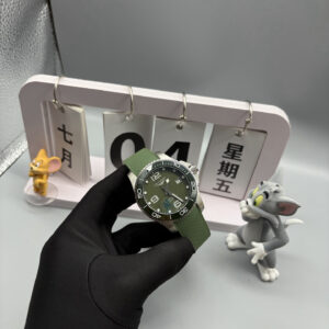 Longines Conquest Verde Cinturino in gomma 5A Replica Orologio