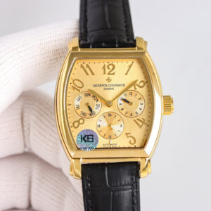 Vacheron Constantin Malte Vetro zaffiro Pelle di vitello 5A Replica Orologio
